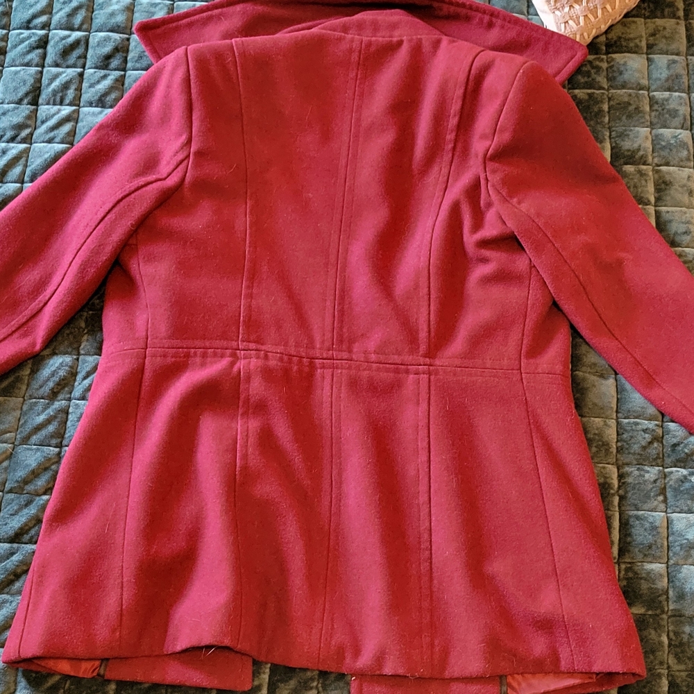 Burgundy Peacoat Y2K - Picture 5 of 10